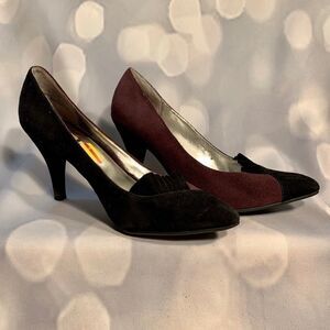 TWO COLOR SUEDE HIGH HEELS by DAISY FUENTES 7